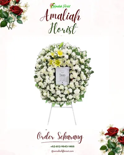 Krans Bunga Duka Cita di Kebon Kosong