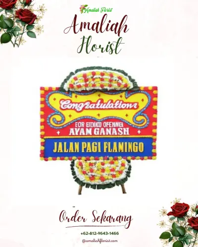 Bunga Papan Congratulation di Kebon Kosong